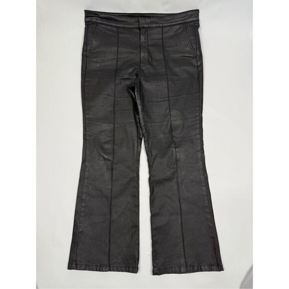 B32 - Massimo Dutti Morocco Black Sheen Pant Size 10 - Picture 1 of 9
